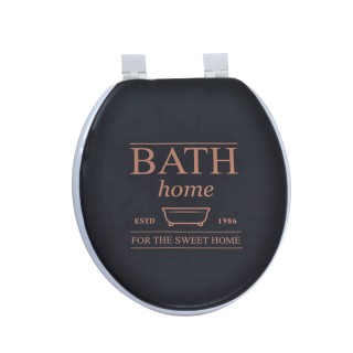 ΚΑΠΑΚΙ ΤΟΥΑΛΕΤΑΣ ΜΕ ΜΑΞΙΛΑΡΑΚΙ ΜΑΥΡΟ ΜΕ ROSE GOLD BATH 26-36x39x23εκ. ANKOR