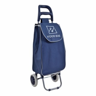 ΚΑΡΟΤΣΙ ΛΑΪΚΗΣ ΜΕΤΑΛΛΙΚΟ ΜΕ ΜΠΛΕ ΣΑΚΟ FOOD BAG 35x27x94εκ. ANKOR