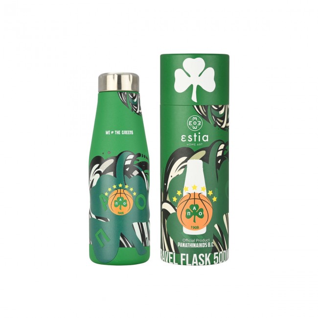 ESTIA ΘΕΡΜΟΣ TRAVEL FLASK PANATHINAIKOS BC EDITION WE THE GREENS 500ml