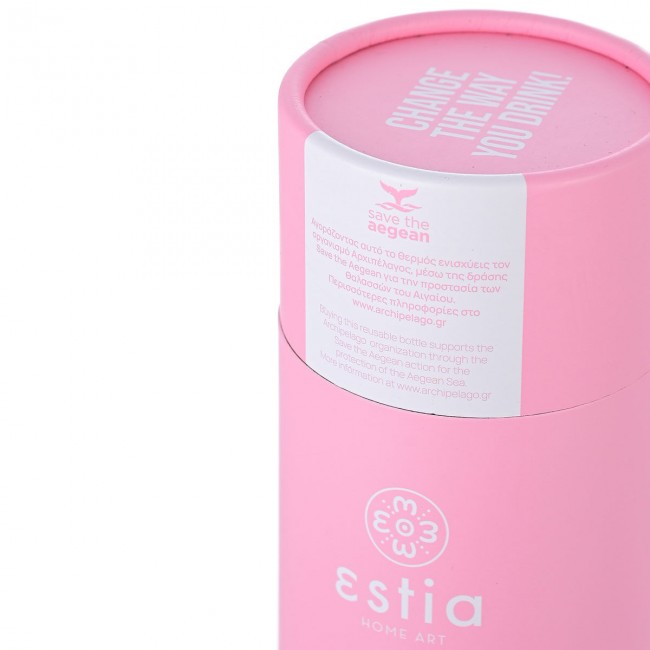 ESTIA ΘΕΡΜΟΣ TRAVEL CUP SAVE THE AEGEAN 500ml BLOSSOM ROSE