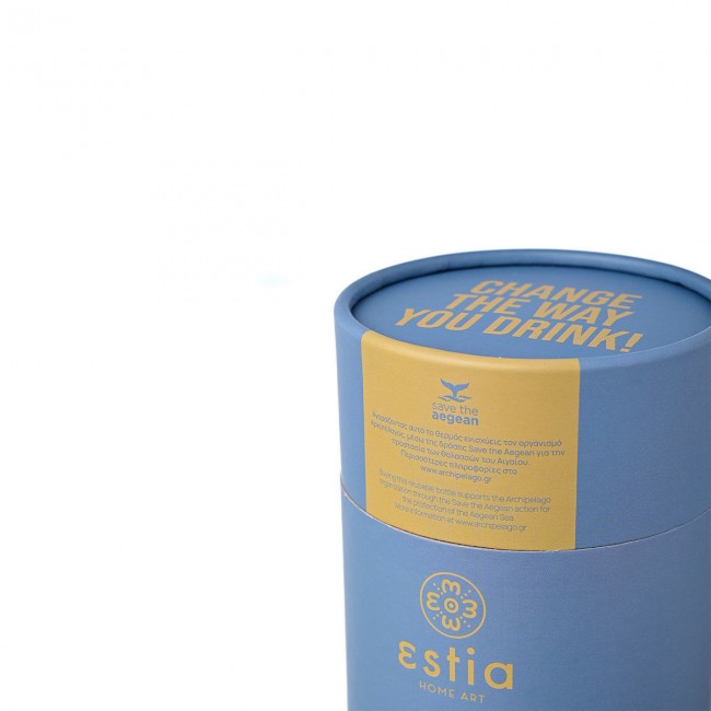 ESTIA ΘΕΡΜΟΣ COFFEE MUG SAVE THE AEGEAN 350ml DENIM BLUE