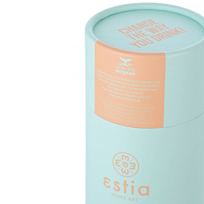 ESTIA ΘΕΡΜΟΣ TRAVEL CUP SAVE THE AEGEAN 300ml BERMUDA GREEN