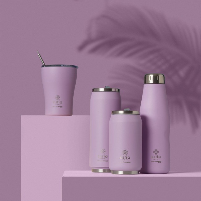 ESTIA ΘΕΡΜΟΣ TRAVEL CUP SAVE THE AEGEAN 300ml LAVENDER PURPLE