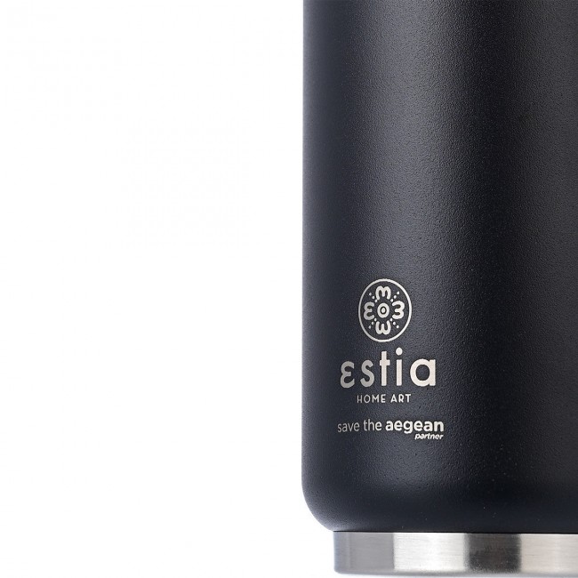 ESTIA ΘΕΡΜΟΣ TRAVEL CUP SAVE THE AEGEAN 300ml MIDNIGHT BLACK