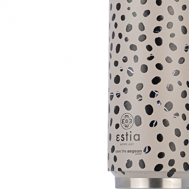 ESTIA ΘΕΡΜΟΣ TRAVEL CUP SAVE THE AEGEAN 500ml LEOPARD TAUPE