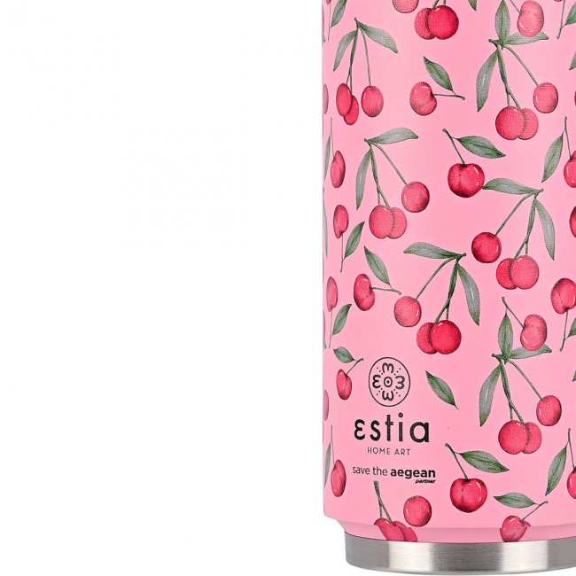 ESTIA ΘΕΡΜΟΣ TRAVEL CUP SAVE THE AEGEAN 500ml CHERRY ROSE