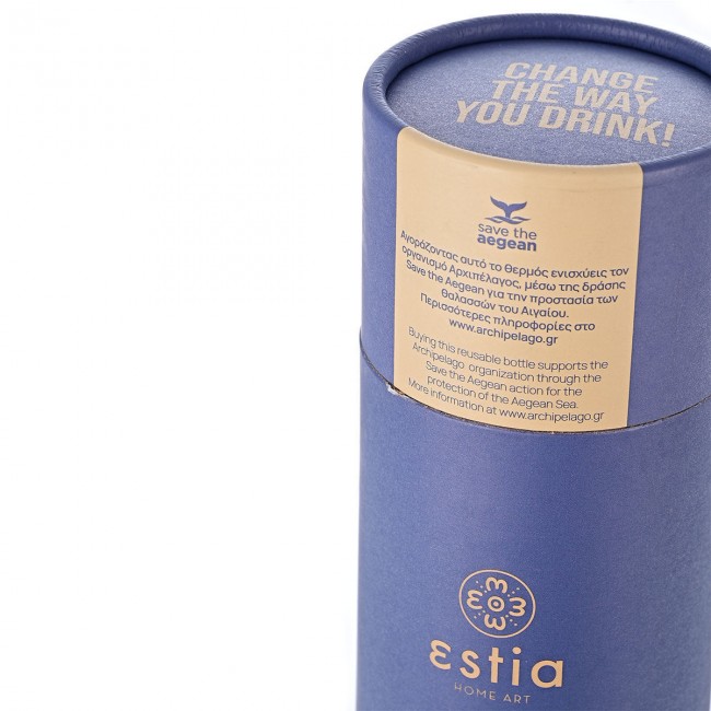 ESTIA ΘΕΡΜΟΣ TRAVEL CUP SAVE THE AEGEAN 300ml DENIM BLUE