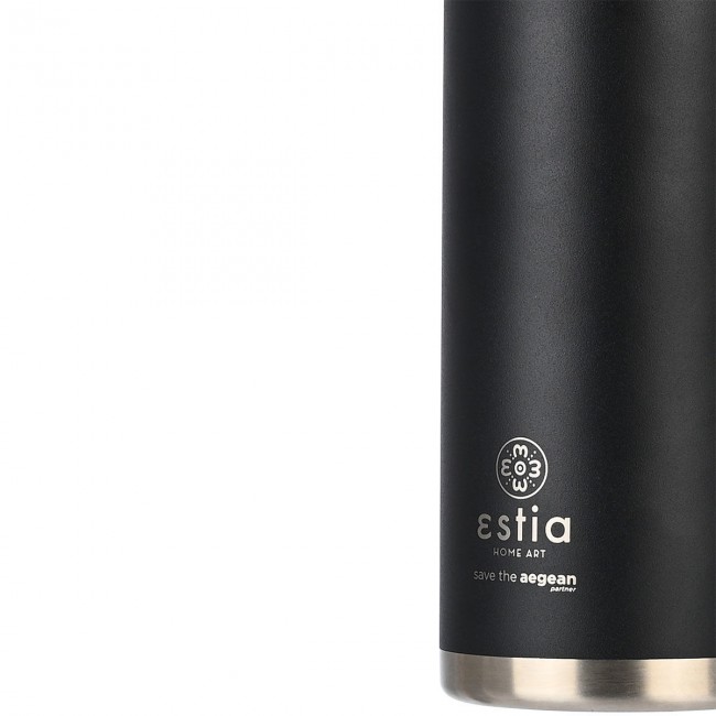 ESTIA ΘΕΡΜΟΣ TRAVEL CHUG SAVE THE AEGEAN 750ml MIDNIGHT BLACK