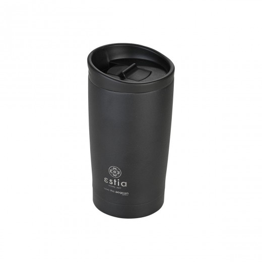 ESTIA ΘΕΡΜΟΣ TRAVEL MUG SAVE THE AEGEAN 350ml MIDNIGHT BLACK