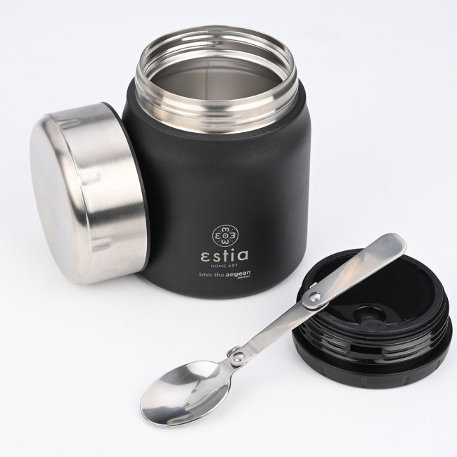 ESTIA ΘΕΡΜΟΣ LUNCH POT SAVE THE AEGEAN 0.5lt MIDNIGHT BLACK