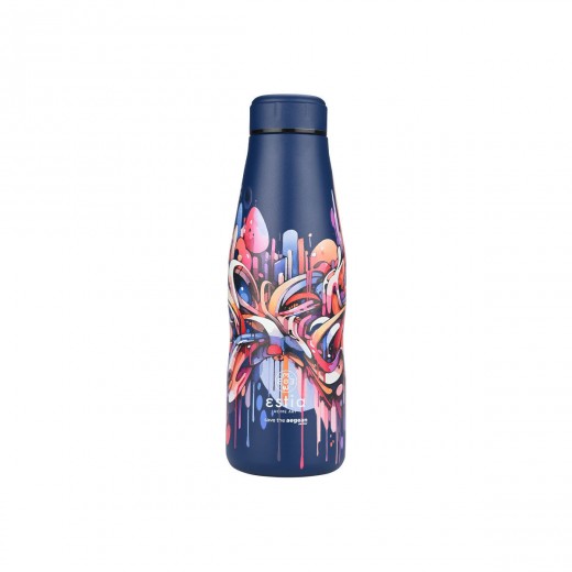 ESTIA ΘΕΡΜΟΣ TRAVEL FLASK SAVE THE AEGEAN 500ml VIBRANT VORTEX