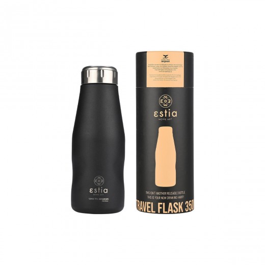 ESTIA ΘΕΡΜΟΣ TRAVEL FLASK SAVE THE AEGEAN 350ml MIDNIGHT BLACK