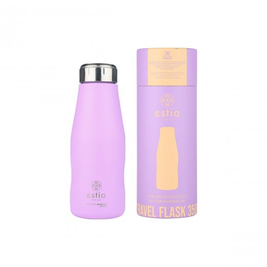 ESTIA ΘΕΡΜΟΣ TRAVEL FLASK SAVE THE AEGEAN 350ml LAVENDER PURPLE