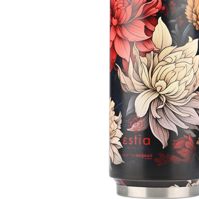 ESTIA ΘΕΡΜΟΣ TRAVEL CUP SAVE THE AEGEAN 500ml MIDNIGHT BLOSSOM