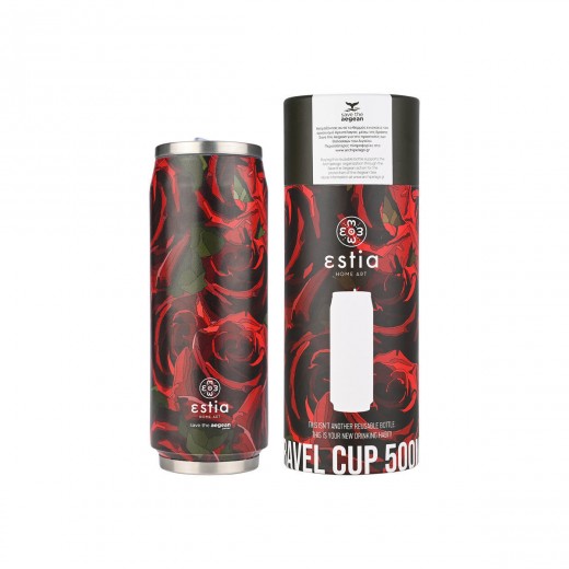 ESTIA ΘΕΡΜΟΣ TRAVEL CUP SAVE THE AEGEAN 500ml TWILIGHT ROSE