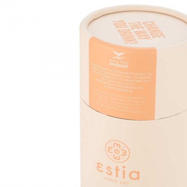 ESTIA ΘΕΡΜΟΣ TRAVEL CUP SAVE THE AEGEAN 500ml LILY WHITE