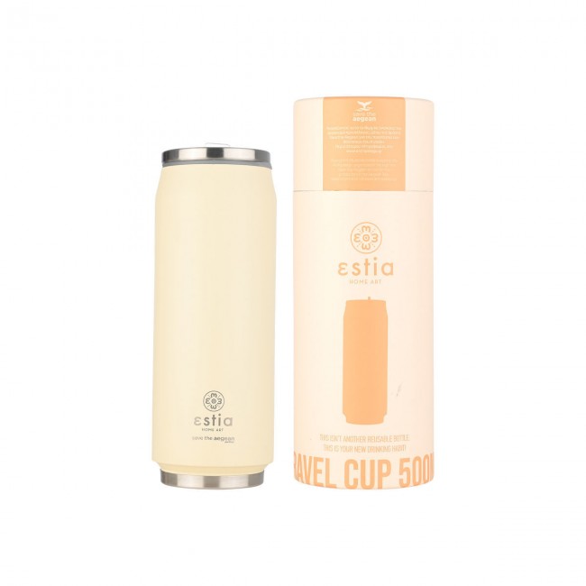 ESTIA ΘΕΡΜΟΣ TRAVEL CUP SAVE THE AEGEAN 500ml LILY WHITE