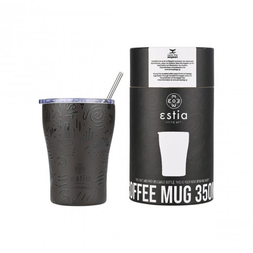 ESTIA ΘΕΡΜΟΣ COFFEE MUG SAVE THE AEGEAN 350ml NOIR ECHO