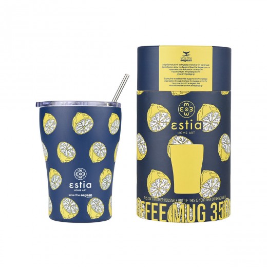 ESTIA ΘΕΡΜΟΣ COFFEE MUG SAVE THE AEGEAN 350ml CITRUS INFUSION