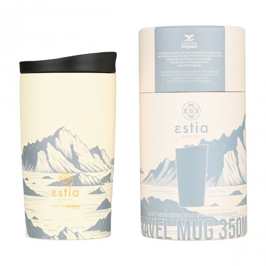 ESTIA ΘΕΡΜΟΣ TRAVEL MUG SAVE THE AEGEAN 350ml ALPINE ESSENCE