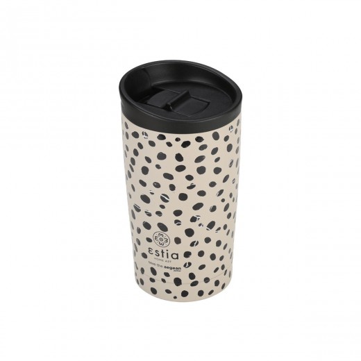 ESTIA ΘΕΡΜΟΣ TRAVEL MUG SAVE THE AEGEAN 350ml LEOPARD TAUPE