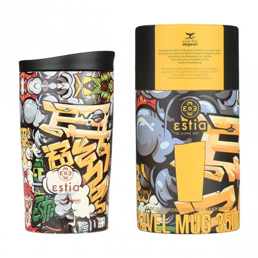 ESTIA ΘΕΡΜΟΣ TRAVEL MUG SAVE THE AEGEAN 350ml GRAFFITI RHYTHM