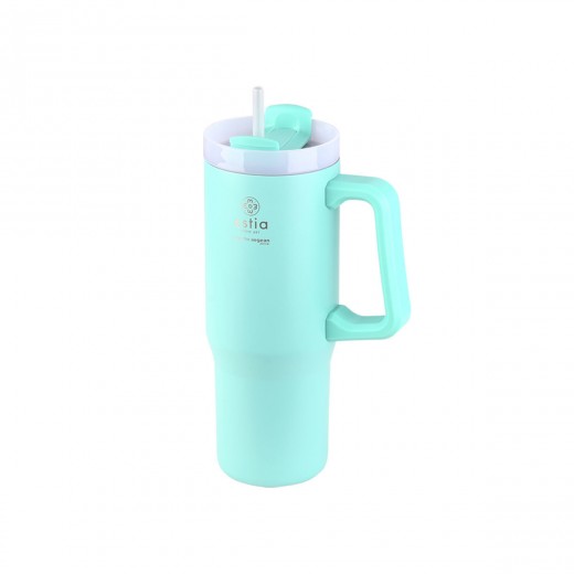 ESTIA ΘΕΡΜΟΣ STRAW TUMBLER XL SAVE THE AEGEAN 900ml BERMUDA GREEN