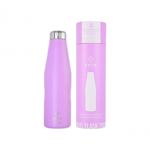 ESTIA ΘΕΡΜΟΣ TRAVEL FLASK SAVE THE AEGEAN 750ml LAVENDER PURPLE