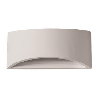 ΑΠΛΙΚΑ ΤΟΙΧΟΥ ΟΒΑΛ LARGE ΓΥΨΙΝΗ G9 2x6W 300x95x140 EUROLAMP 147-53303