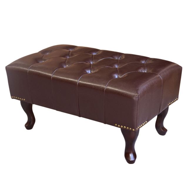 ΤΑΜΠΟΥΡΕ ΥΠΟΠΟΔΙΟ T.CHESTERFIELD EMMA HM226.01 PU 80x44x39Y εκ.ΣΚ.ΚΑΦΕ