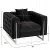 ΠΟΛΥΘΡΟΝΑ τ.CHESTERFIELD MOBAR HM3261.04 ΜΑΥΡΟ ΒΕΛΟΥΔΟ-ΜΕΤΑΛΛΙΚΑ ΠΟΔΙΑ 99x86,5x77Υεκ