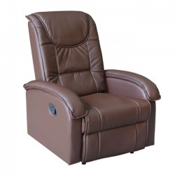 ΠΟΛΥΘΡΟΝΑ RELAX ΜΕ ΜΗΧΑΝΙΣΜΟ MASSAGE ROCCA HM0026.03 PU ΚΑΦΕ ΣΚΟΥΡΟ 80x96x97 εκ.