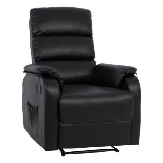 ΠΟΛΥΘΡΟΝΑ RELAX ΜΕ ΜΗΧΑΝΙΣΜΟ MASSAGE HM8316.01 ΜΑΥΡΟ PU 78x97x97 εκ.