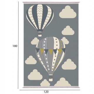 ΠΑΙΔΙΚΟ ΧΑΛΙ ΜΕ ΚΡΟΣΙΑ ΑΕΡΟΣΤΑΤΑ ΜΠΛΕ HM7679.23 120Χ180 εκ.