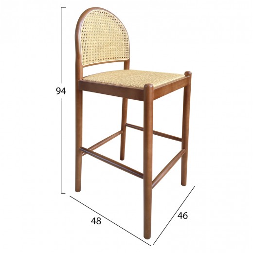 ΣΚΑΜΠΟ ΑΠΟ ΟΞΙΑ-RATTAN ΑΨΙΔΑ ΠΛΑΤΗ ΚΑΡΥΔΙ 47x46x100Yεκ.HM9408.04