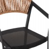 ΣΚΑΜΠΟ ΑΛΟΥΜΙΝΙΟΥ ΜΑΥΡΟ HM5892.35 ΜΕΣ. ΥΨΟΥΣ-ΜE RATTAN & TΕΧΤLINE 57x57x99,5Yεκ.