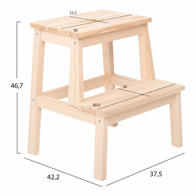 ΠΑΙΔΙΚΟ ΣΚΑΛΟΠΑΤΙ Τ.MONTESSORI ΞΥΛΙΝΟ MIKO HM9295 ΦΥΣΙΚΟ 37,5x42,2x46,7Y εκ.