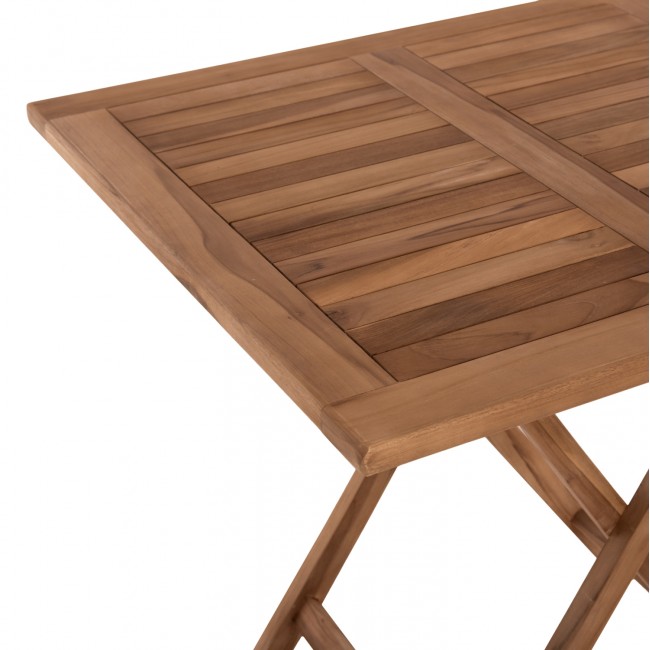 ΤΡΑΠΕΖΙ ΤΕΤΡΑΓΩΝΟ KENDALL ΠΤΥΣΣΟΜΕΝΟ HM9544 TEAK ΣΕ ΦΥΣΙΚΟ ΧΡΩΜΑ 80x80x75Yεκ.