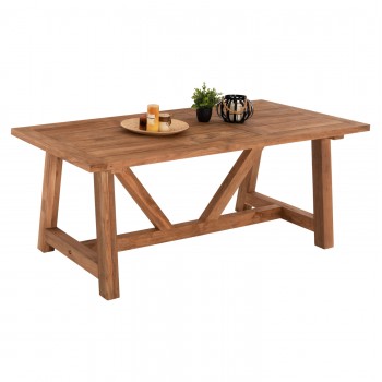 ΤΡΑΠΕΖΙ ΤΡΑΠΕΖΑΡΙΑΣ HM7922 PLUTON RECYCLED TEAK ΣΕ ΦΥΣΙΚΟ ΧΡΩΜΑ 200X100X75Yεκ.