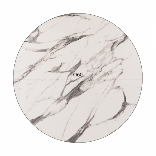 ΕΠΙΦΑΝΕΙΑ ΤΡΑΠΕΖΙΟΥ HPL HM5841.11 MARBLE WHITE-GREY Φ60 εκ. ΠΑΧΟΥΣ 12mm.