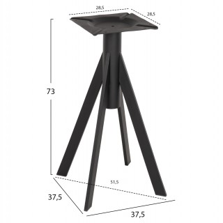 ΒΑΣΗ ΤΡΑΠΕΖΙΟΥ ΜΑΥΡΗ ΜΕΤΑΛΛΙΚΗ ΗΜ5918 37,5x37,5x73Y εκ.