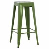 ΣΚΑΜΠΟ BAR ΜΕΤΑΛΛΙΚΟ MELITA ΣΕ LIGHT OLIVE GREEN HM8642.13 43x43x78 εκ.