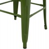 ΣΚΑΜΠΟ BAR ΜΕΤΑΛΛΙΚΟ MELITA ΣΕ LIGHT OLIVE GREEN HM8642.13 43x43x78 εκ.