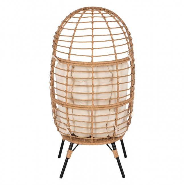 ΠΟΛΥΘΡΟΝΑ Τ.ΦΩΛΙΑ RATTAN HM5869.01 ΜΕΤΑΛ. ΠΟΔΙΑ ΜΑΥΡΑ 77x72x148 εκ.