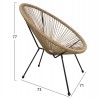 ΠΟΛΥΘΡΟΝΑ ACAPULCO Τ. ΦΩΛΙΑ ΜΕΤΑΛΛΟ ΜΑΥΡΟ ΜΕ TWISTED WICKER HM5871.01 70x73x79 εκ.