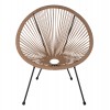 ΠΟΛΥΘΡΟΝΑ ACAPULCO Τ. ΦΩΛΙΑ ΜΕΤΑΛΛΟ ΜΑΥΡΟ ΜΕ TWISTED WICKER HM5871.01 70x73x79 εκ.