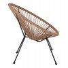 ΠΟΛΥΘΡΟΝΑ ACAPULCO Τ. ΦΩΛΙΑ ΜΕΤΑΛΛΟ ΜΑΥΡΟ ΜΕ TWISTED WICKER HM5871.01 70x73x79 εκ.