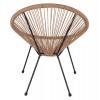 ΠΟΛΥΘΡΟΝΑ ACAPULCO Τ. ΦΩΛΙΑ ΜΕΤΑΛΛΟ ΜΑΥΡΟ ΜΕ TWISTED WICKER HM5871.01 70x73x79 εκ.