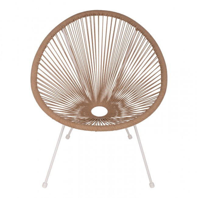 ΠΟΛΥΘΡΟΝΑ ACAPULCO Τ. ΦΩΛΙΑ ΜΕΤΑΛΛΟ ΛΕΥΚΟ ΜΕ TWISTED WICKER HM5871.02 70x73x79 εκ.