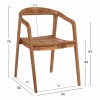 ΠΟΛΥΘΡΟΝΑ DEUS HM9621 ΞΥΛΟ TEAK 54x56x76Yεκ.